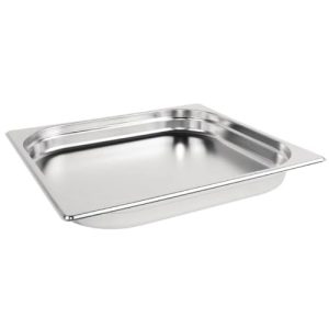 Vogue K810 stal nierdzewna 2/3 patelnia gastronomiczna 3,5 l / 40 mm głęboka żywność pojemnik, srebrny Vogue K810 stal nierdzewna 2/3 patelnia gastronomiczna 3,5 l / 40 mm głęboka żywność pojemnik, srebrny