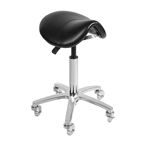 Comair 3070936 stołek na kółkach „Jockey” z aluminiowym podnóżkiem
