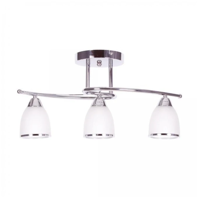 Lampa sufitowa SAMIRA szklane mleczne klosze, chromowane elementy K‑JSL‑8090/3 CHR Kaja Lighting - obrazek 1