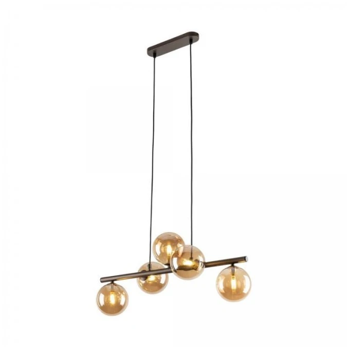 Lampa wisząca z kulistymi kloszami bursztyniowe szkło ESTERA 5xG9 6105 TK Lighting - obrazek 2
