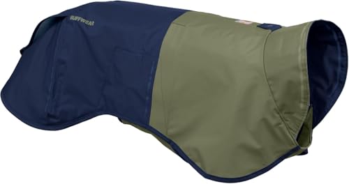 RUFFWEAR Kurtka przeciwdeszczowa z deszczownicą, lekki, wodoodporny płaszcz przeciwdeszczowy dla psów, rozmiar XXL (Midnight Blue) - obrazek 1