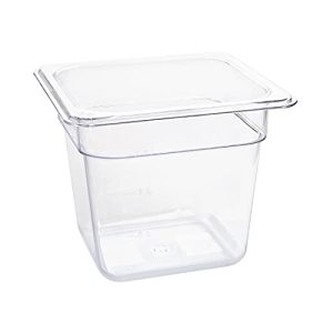 Vogue U241 1/6 pojemnik gastronomiczny 150 mm 2,3 l przezroczysta patelnia do przechowywania żywności Vogue U241 1/6 pojemnik gastronomiczny 150 mm 2,3 l przezroczysta patelnia do przechowywania żywności