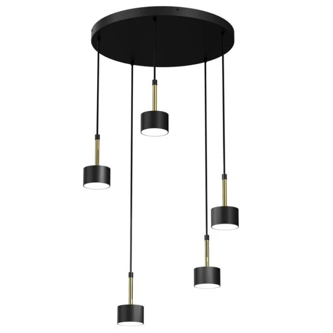 Lampa wisząca ARENA BLACK/GOLD 5xGX53 MLP7763 Milagro - obrazek 1