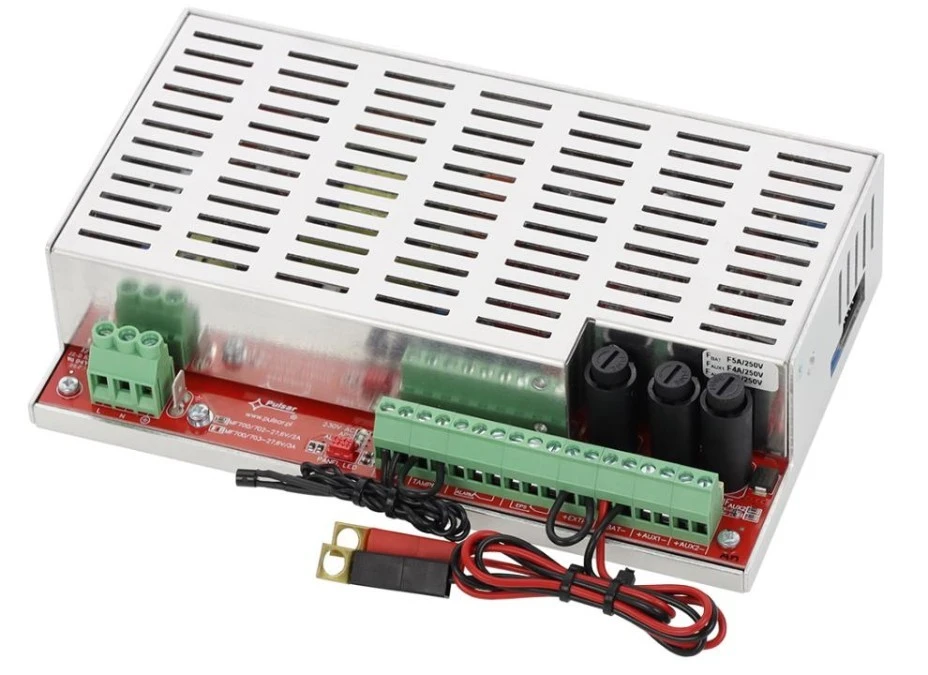 Moduł zasilacza do systemów przeciwpożarowych EN54M‑2A7 27,6V/2A/2×7Ah - obrazek 1