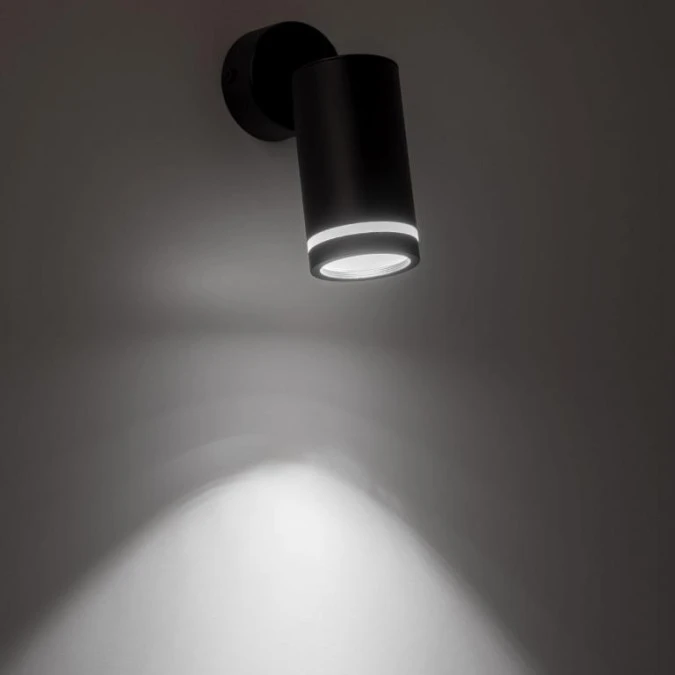 Lampa sufitowa czarna reflektorek sufitowy JET BLACK 1* GU10 6910 TK Lighting - obrazek 2