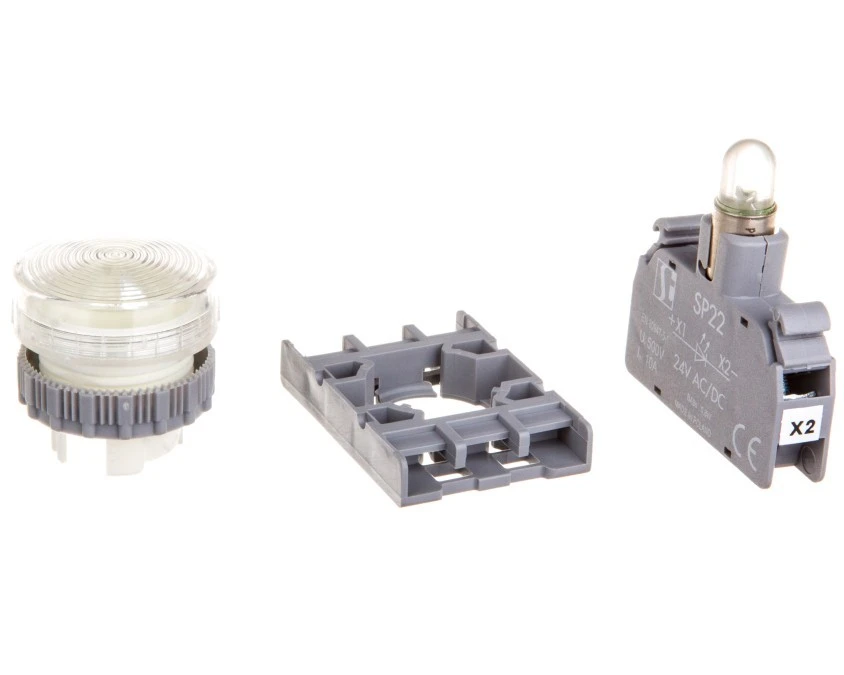 Lampka sygnalizacyjna 22mm biała 24V AC/DC SP22‑LB‑24‑LEDAC/DC - obrazek 2