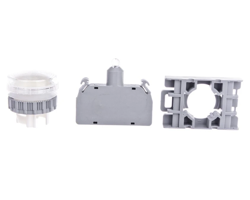 Lampka sygnalizacyjna 22mm biała 24‑230V AC/DC IP65 SP22‑LB‑LED‑UNIAC/DC - obrazek 1