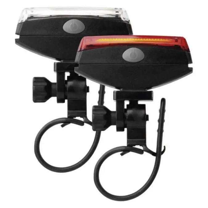 Lampa rowerowa LED COB, komplet przód + tył, 22 lm 2× CR2033 P3922 - obrazek 2