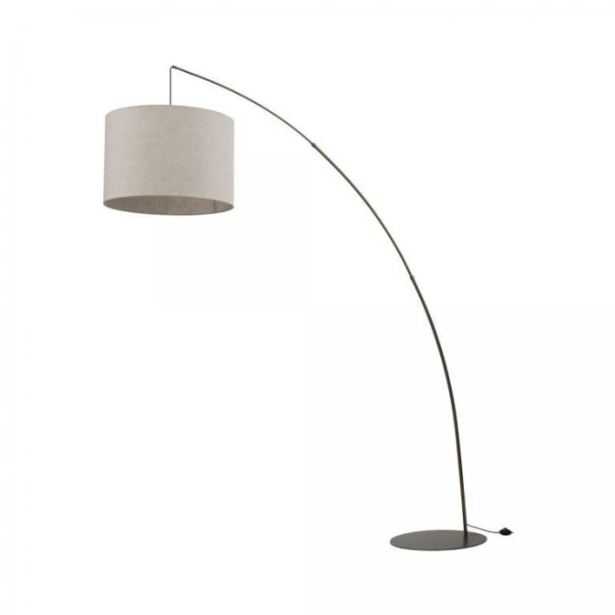 Lampa podłogowa MOBY BROWN z lnianym wiszącym kloszem, gwint E27 TK Lighting - obrazek 1