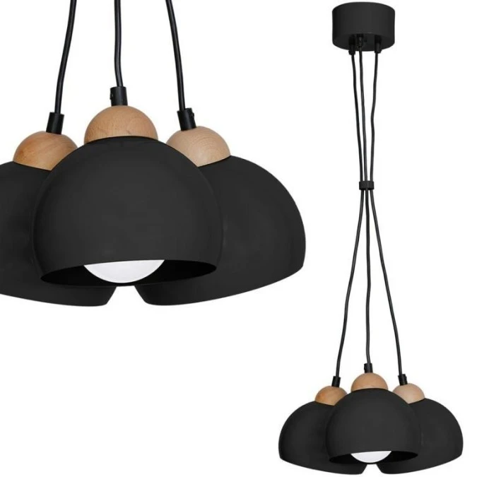Lampa wisząca DAMA BLACK 3xE27 MLP6580 Milagro - obrazek 2
