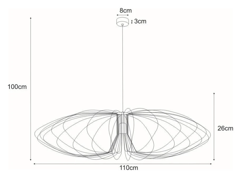 Lampa wisząca TIZI z imponującym drucianym kloszem na E27 K‑3408 CZARNY Kaja Lighting - obrazek 3