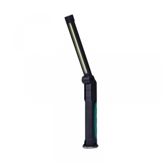 Latarka akumulatorowa robocza Żuraw LED 500lm, 6500K, 2000MAh, czarno‑zielona / 47111 - obrazek 2