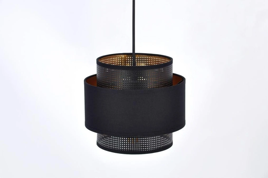 Lampa wisząca klasyczna AMOS z czarno‑złotym abażurem K‑5280 Kaja Lighting - obrazek 3