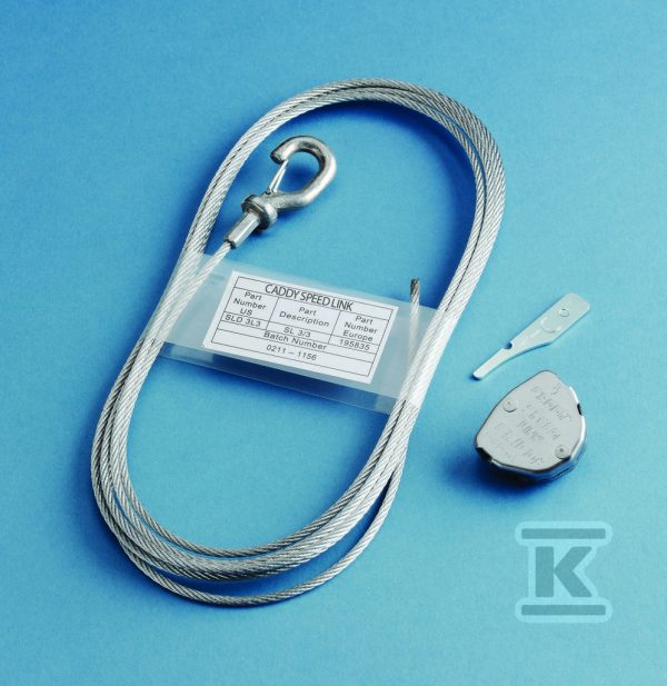 Linka SL2/5 M, średnica linki 2mm, długość 5m, zakończona z jednej strony haczykiem, wytrzymałość 440N 196540