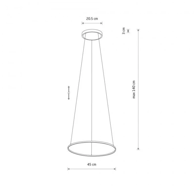 Lampa wisząca CIRCOLO LED S 18W 560lm 3000K Czarny 10813 Nowodvorski Lighting - obrazek 2