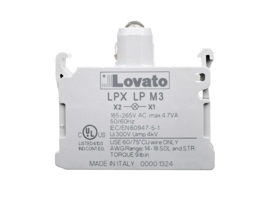 Lampka LED zielona fi 22mm 185‑265V AC światło ciągłe LPXLPM3 - obrazek 1