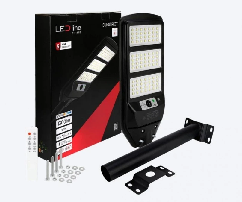Lampa solarna drogowa LED SUNSTREET 150W 6500K 1300lm IP54 5 lat gwar. - obrazek 2