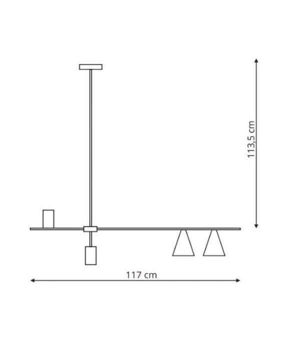 Lampa wisząca ARIZONA 4 czarna/złota LP‑074/4PL BK/GD Light Prestige - obrazek 2