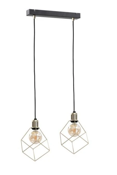 Lampa wisząca loftowa 2xE27 TAHO GOLD - obrazek 1