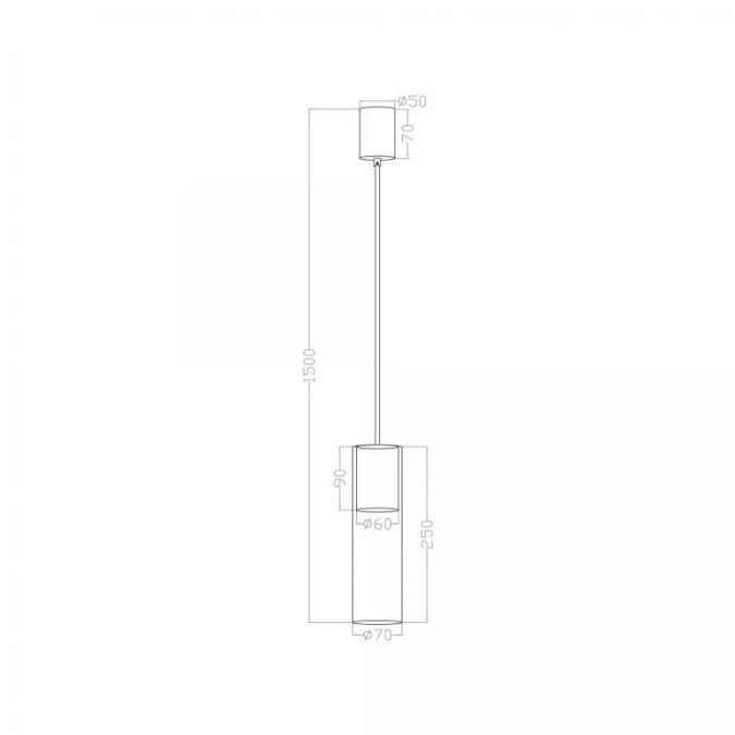 Lampa wisząca Manacor 1 biała LP‑232/1P WH Light Prestige - obrazek 2