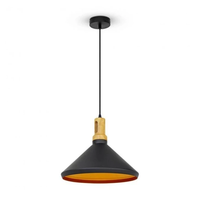 Lampa Wisząca VT‑7535 E27 Max. 60W Czarna 3764 - obrazek 1