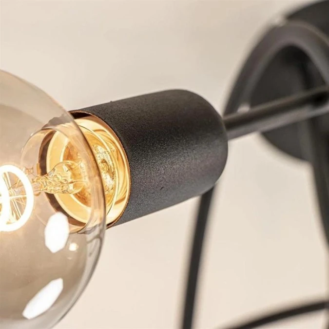 Lampa sufitowa nowoczesna 3xE27 RUMBA BLACK - obrazek 2