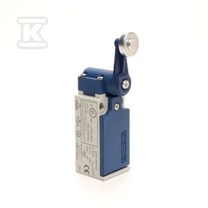 Łącznik krańcowy L5 w obudowie z tworzywa, 1NC+1NO, plastikowa dźwignia z rolką metalową T0-L5K13MEM121 Łącznik krańcowy L5 w obudowie z tworzywa, 1NC+1NO, plastikowa dźwignia z rolką metalową T0-L5K13MEM121
