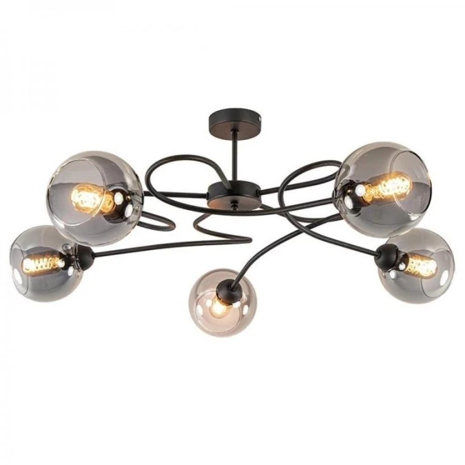 Lampa sufitowa nowoczesna 5xE27 BLOM BLACK - obrazek 1