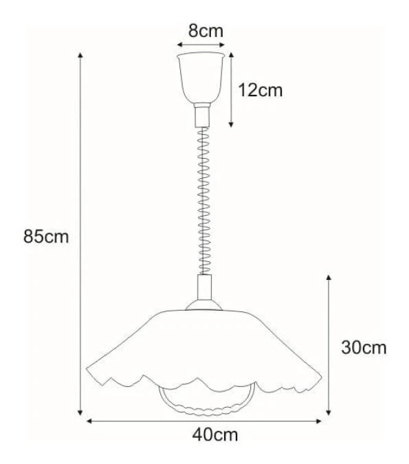 Lampa sufitowa MARIONA z regulowaną sprężyną na E27, klosz beżowo‑bordowy K‑3277 Kaja Lighting - obrazek 2