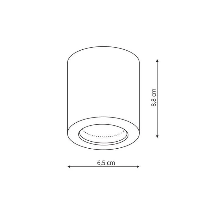 Lampa punktowa czarny spot FARO z nieruchomym oczkiem na GU10 LP‑6510/1SM BK Light Prestige - obrazek 2