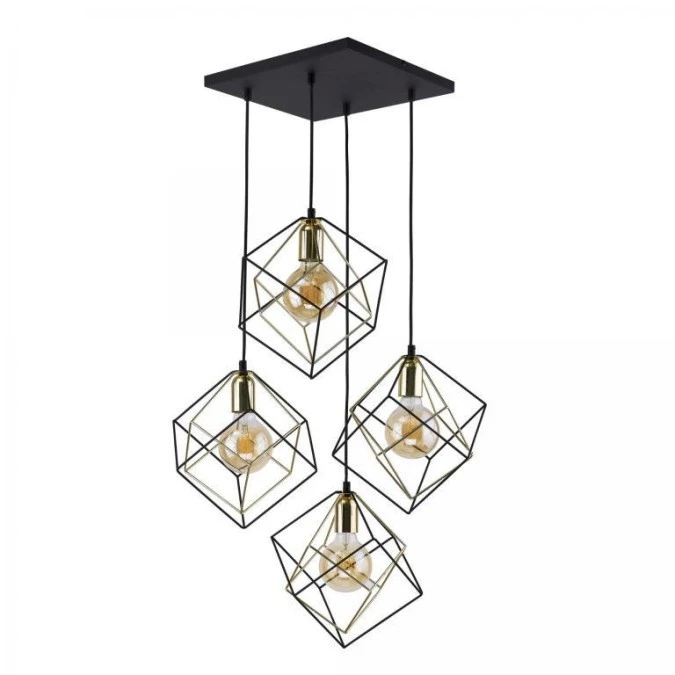 Lampa wisząca ALAMBRE 4 czarno‑złoty 2778 TK Lighting - obrazek 1