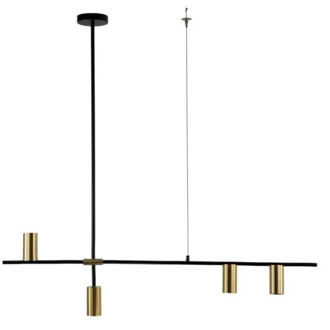 Lampa wisząca ARIZONA 4 czarna/złota LP‑074/4PL BK/GD Light Prestige - obrazek 1