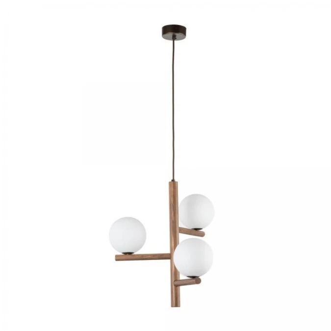 Lampa sufitowa do salonu ESTERA WOOD ORZECH, szklane klosze na G9 10271 TK Lighting - obrazek 1