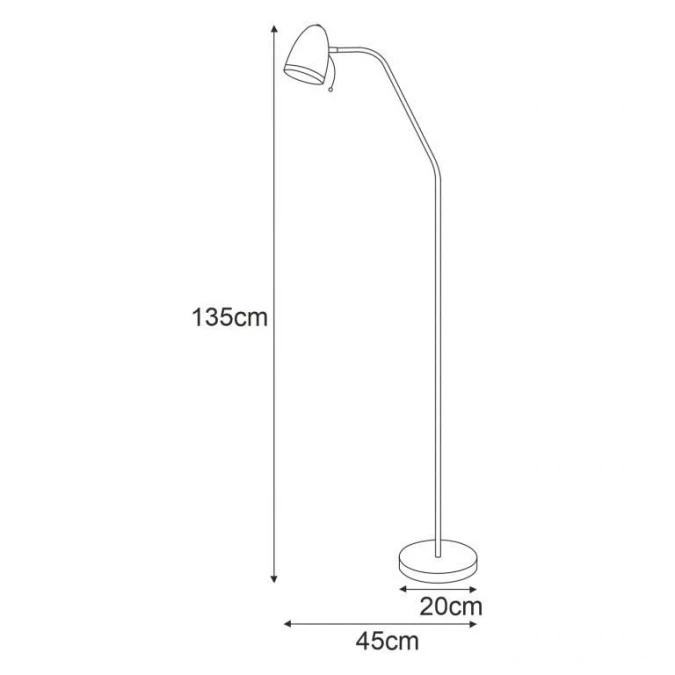 Lampa podłogowa designerska prosta z serii KAJTEK I K‑MT‑201 ŻÓŁTY Kaja Lighting - obrazek 2