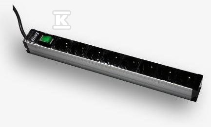 Listwa zasilająca EmiterNet 19″ z wyłącznikiem 8-gn.z bolcem,kabel 2mb wtyk uni-schuko EM/018B082