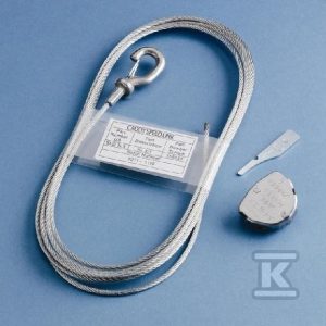 Linka SL2/3 M, średnica linki 2mm, długość 3m, zakończona z jednej strony haczykiem, wytrzymałość 440N 196539 Linka SL2/3 M, średnica linki 2mm, długość 3m, zakończona z jednej strony haczykiem, wytrzymałość 440N 196539