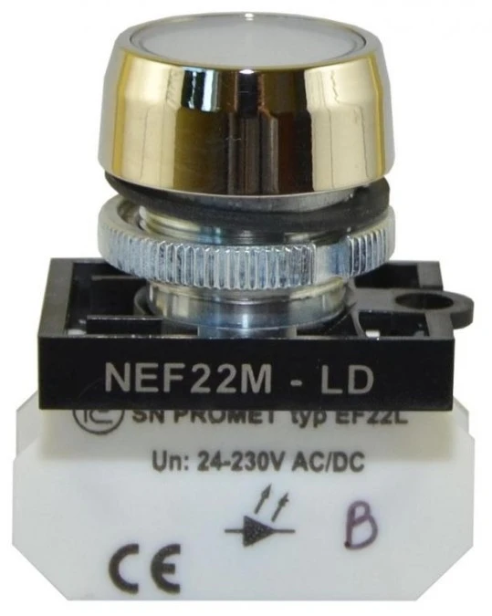 Lampka NEF22 metalowa płaska biała W0‑LD‑NEF22MLD B - obrazek 1