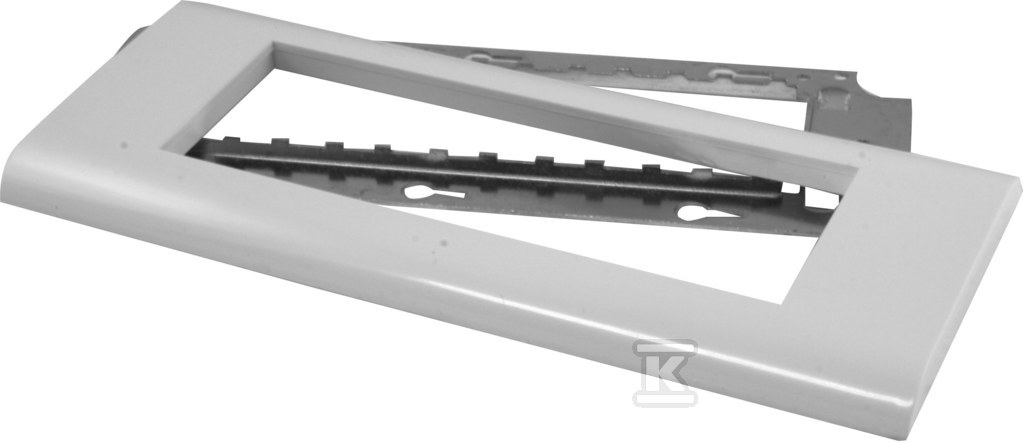 Ramka maskująca 6-modułowa z uchwytem metalowym, do kanałów KP90x60, 110x60, 130x60, 150x60 i puszek PU-6 RAMK-6/M - obrazek 1