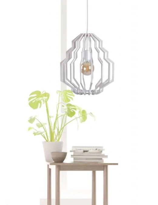 Lampa wisząca nowoczesna drewno 1xE27 RUFO - obrazek 2
