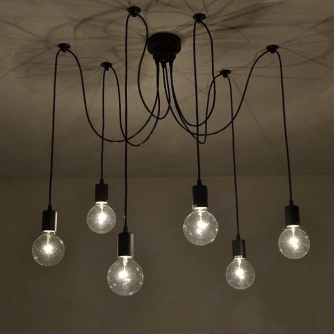 Lampa wisząca sufitowa ARANE PAJĄK 6 ramion do LED 6x E27 LUMILED - obrazek 3