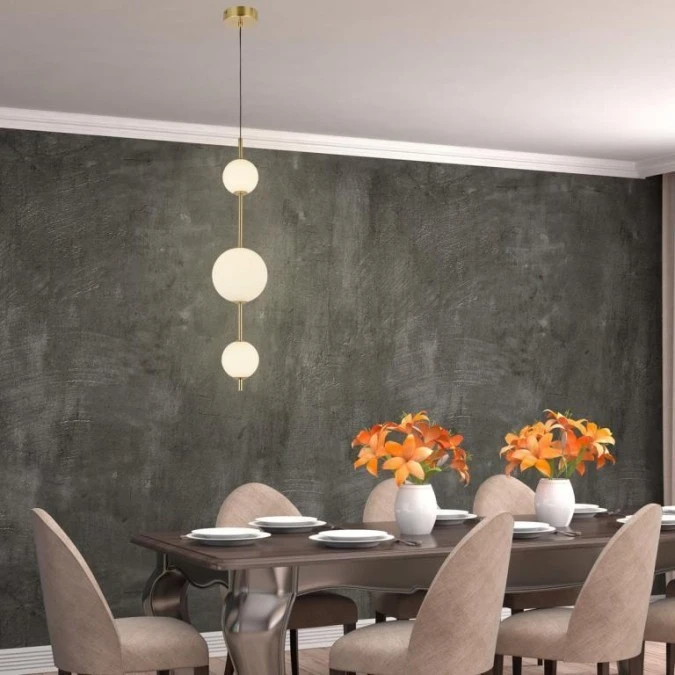 Lampa wisząca DORADO 3 pionowa złota LP‑002/3V Light Prestige - obrazek 3