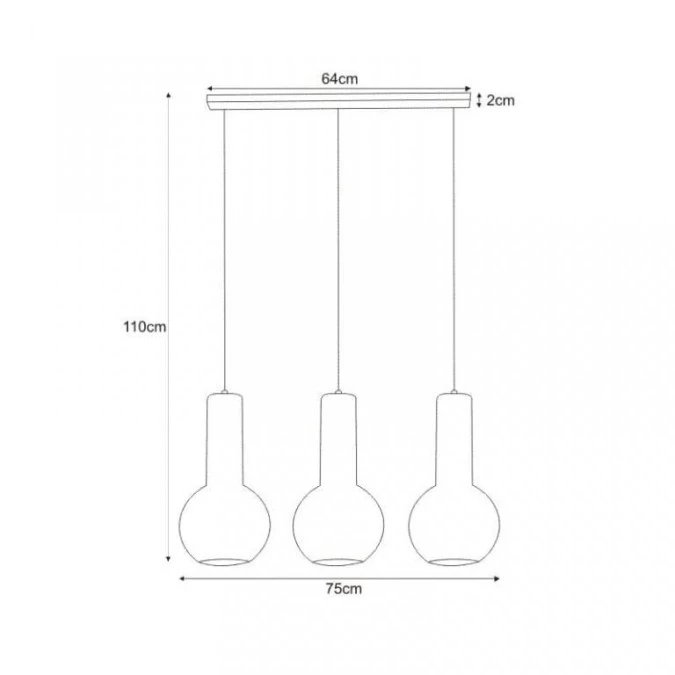 Lampa wisząca ARVI czarna, metalowe klatkowe klosze na E27 nad wyspę kuchenną K‑4521 Kaja Lighting - obrazek 2