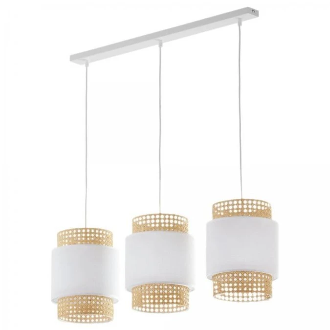 Lampa wisząca BOHO NEW 3 ‑ punktowa Biały / słomkowy 5654 TK Lighting - obrazek 1
