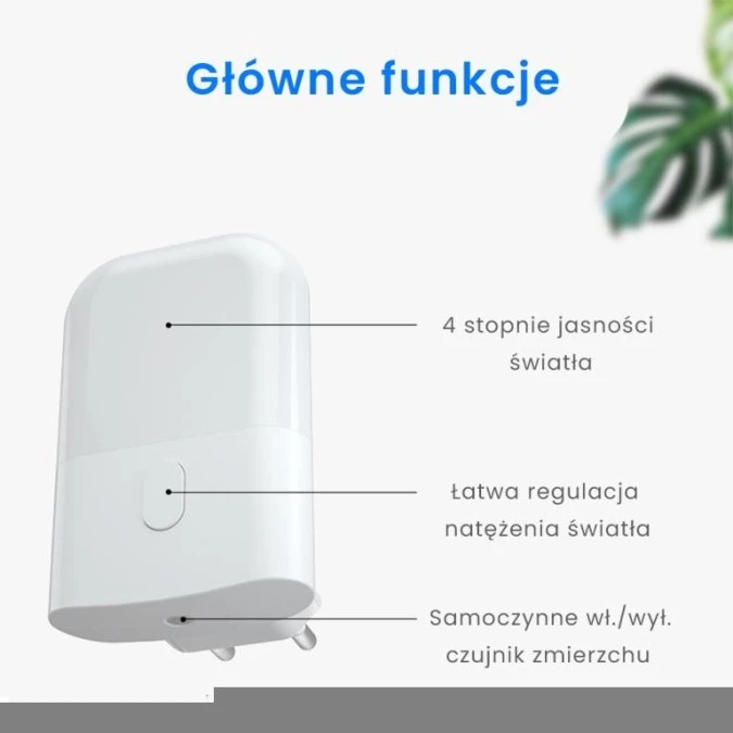 Lampka nocna wtykowa Kama 2700K EKW1441 - obrazek 3