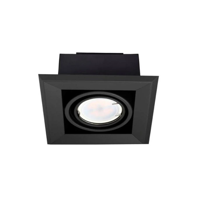 LAMPA PODTYNKOWA BLOCCO CZARNA 1x7W GU10 LED ML472 Milagro - obrazek 1