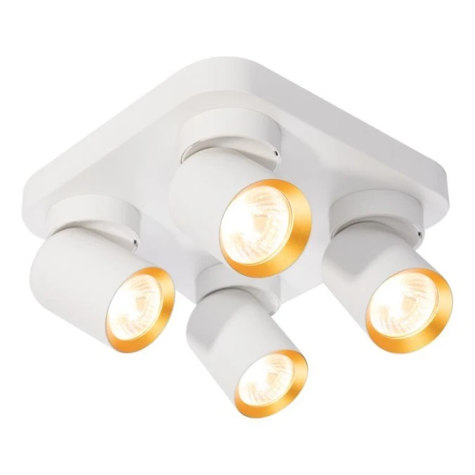 Lampa sufitowa Andy 4xGU10 Kwadrat Biały + Złoty ML9940 Milagro - obrazek 2