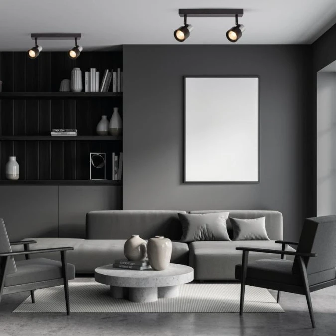 Lampa sufitowa Cino 2xGU10 Czarny + Chrom ML9947 Milagro - obrazek 3