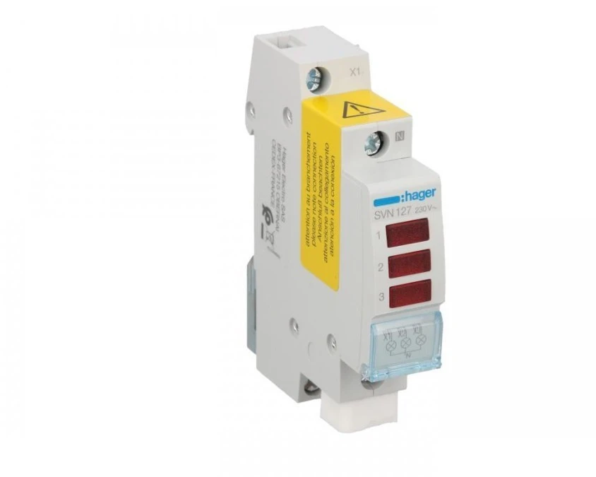 Lampka modułowa 3‑fazowa czerwona 230‑400V AC SVN127 - obrazek 3