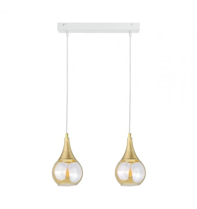 Lampa wisząca nowoczesna 2xE27 LACRIMA WHITE - obrazek 1