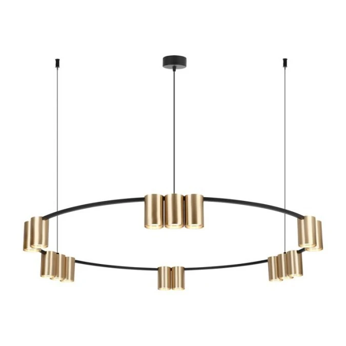 Lampa wisząca (koło) GENESIS BLACK GOLD 15xGU10 ML0378 Milagro - obrazek 1